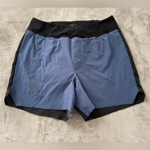 On Cloud Blue Mens 5" Lightweight Stretch Athletic Running Shorts Size S